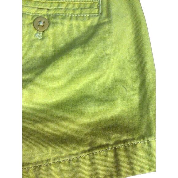 J Crew Womens Broken In Chino 100% Cotton Shorts Yellow Size 0 Preppy Summer - Picture 6 of 7